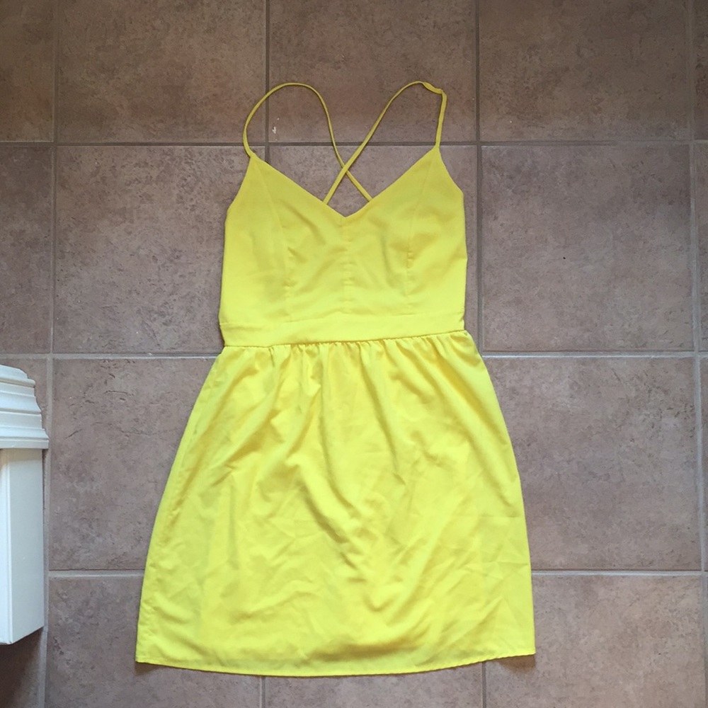 Open Back Yellow Dress from Tobi - M